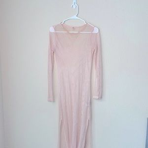 Light Pink Forever 21 Sheer Swimsuit Coverup